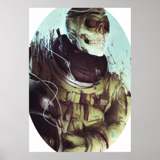 Candy Skull Cosmonaut Kanvastryck Poster