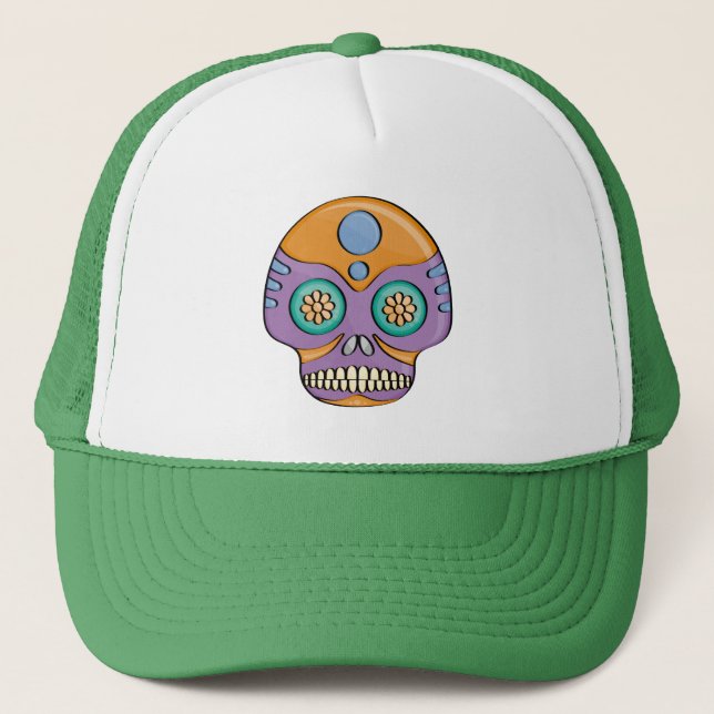 Candy Skull Truckerkeps (Framsida)