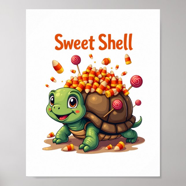 Candy Snäcka Turtle Poster (Framsidan)