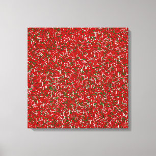 Candy Sprinkles med Polka dots Kanvastryck, Red Canvastryck