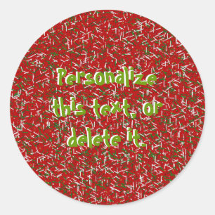 Candy Sprinkles med Polka dots STICKERS, Red Runt Klistermärke