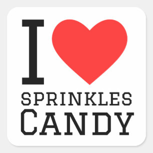 Candy sprinkles mönster fyrkantigt klistermärke