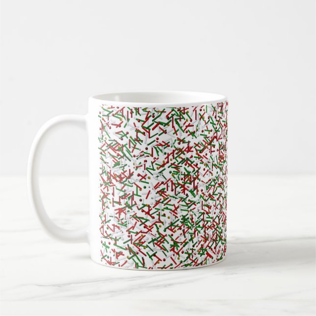 Candy Sprinkles with Polka dots Mugg, White Kaffemugg (Vänster)