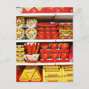 Candy Store Shelves Vykort