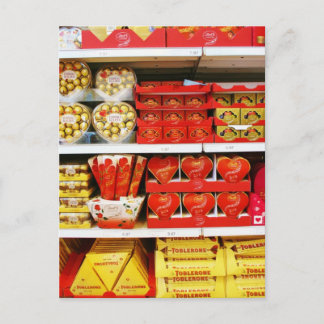 Candy Store Shelves Vykort