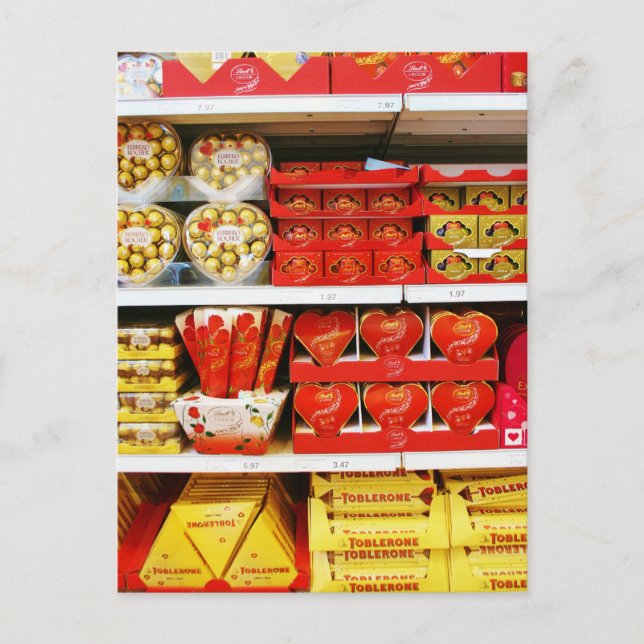 Candy Store Shelves Vykort (Framsida)