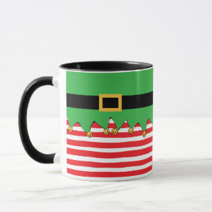 Candy Stripe Elf Jingle! Helgdag för akut Roligt Mugg