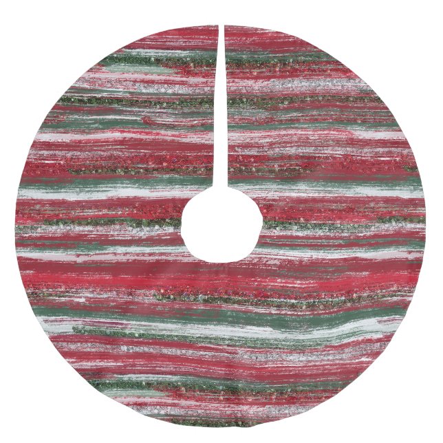Candy Stripe Julgransmatta Borstad Polyester (Framsidan)