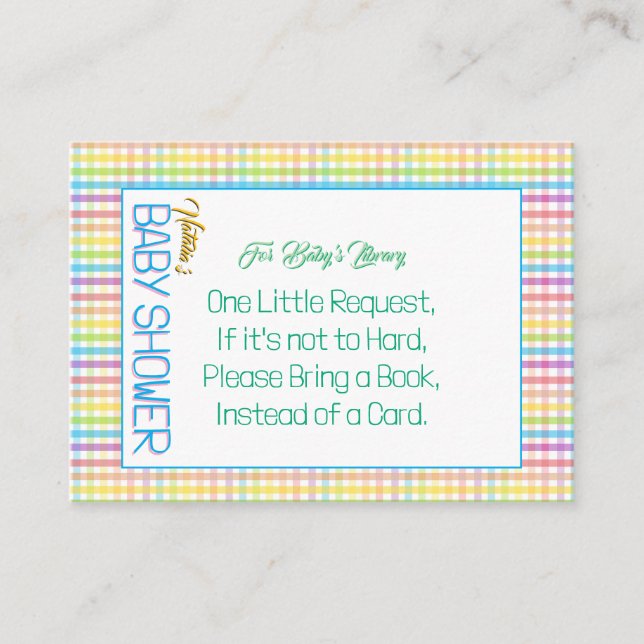 Candy Stripe Pink Colorful Rainbow Baby Shower Tilläggskort (Framsida)