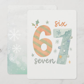 Candy Stripe & Snowflake 67 – Handmade Holiday Num Inbjudningar