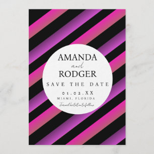 Candy Stripes Bold Spara datum Inbjudningar