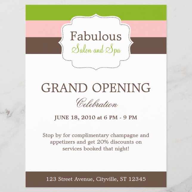 Candy Stripes Flygbladsmall Reklamblad (Framsidan)