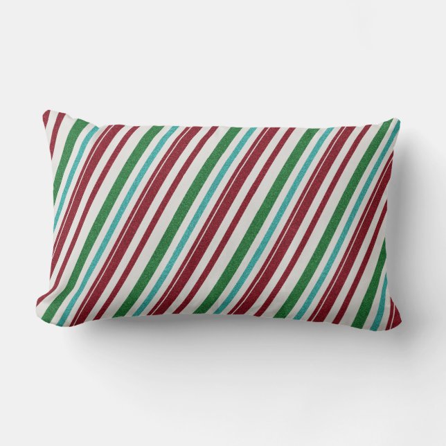 Candy Stripes Glitter Lumbarkudde (Framsida)