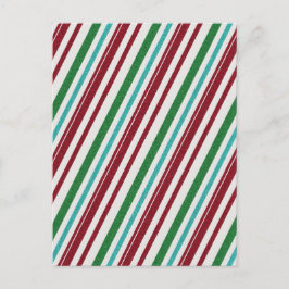 Candy Stripes Glitter Vykort