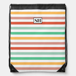 Candy Stripes Monogram Dragsäck Ryggsäck