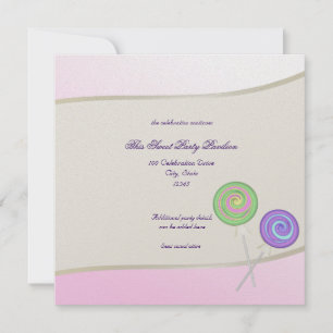 Candy Sweet Bat mitzvah Inbjudningar