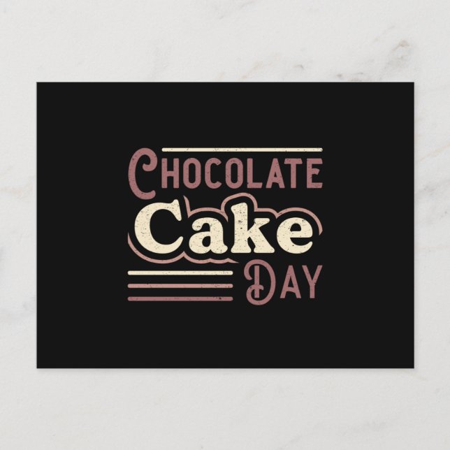 Candy Sweet Chocolate Cake Day Cocoa Gift Idea Vykort (Framsida)
