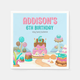 Candy Sweet Girl's Candyland Birthday Pappersservett
