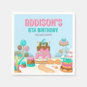 Candy Sweet Girl's Candyland Birthday Pappersservett