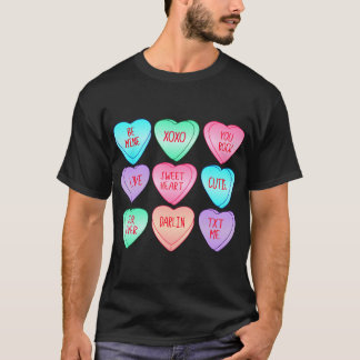 Candy Sweet Heart Kärlek Valentines day Shirt Wome T Shirt