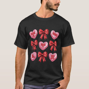 Candy Sweet Hearts Kärlek Valentines day Coquette  T Shirt
