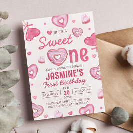 Candy Sweet One 1-års inbjudan