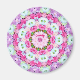 CANDY ~ Sweet Pastel Flowers ~ Stunning Design Magnet