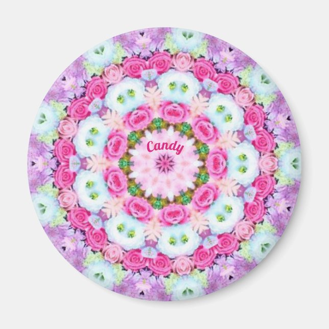 CANDY ~ Sweet Pastel Flowers ~ Stunning Design Magnet (Framsidan)