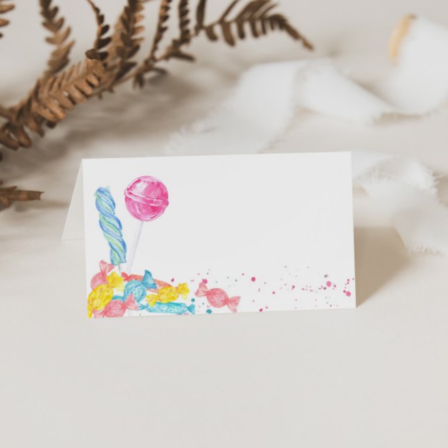 Candy Sweet Shop Buffet Food Label Kort (Skapare uppladdad)