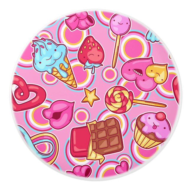 Candy Sweets Girls Room Knopp (Framsidan)