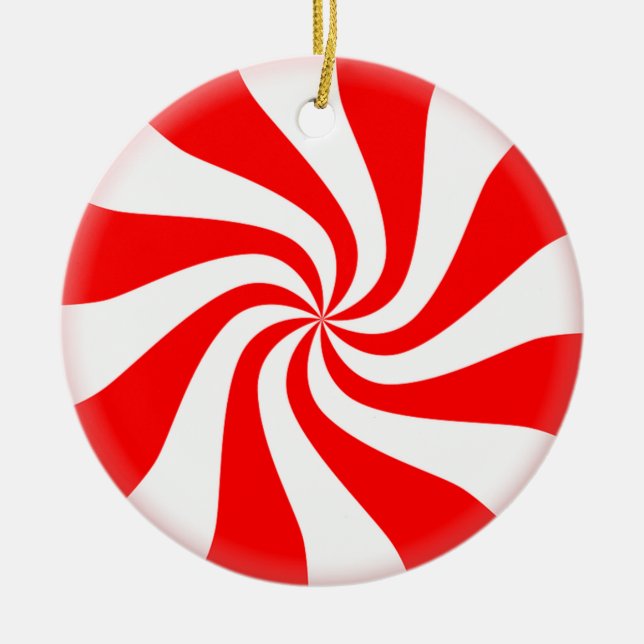 Candy Swirl Julgransprydnad Keramik (Framsidan)