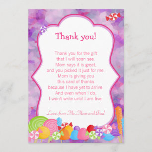 Candy Tack, du Card Lila Rosa Tack Kort