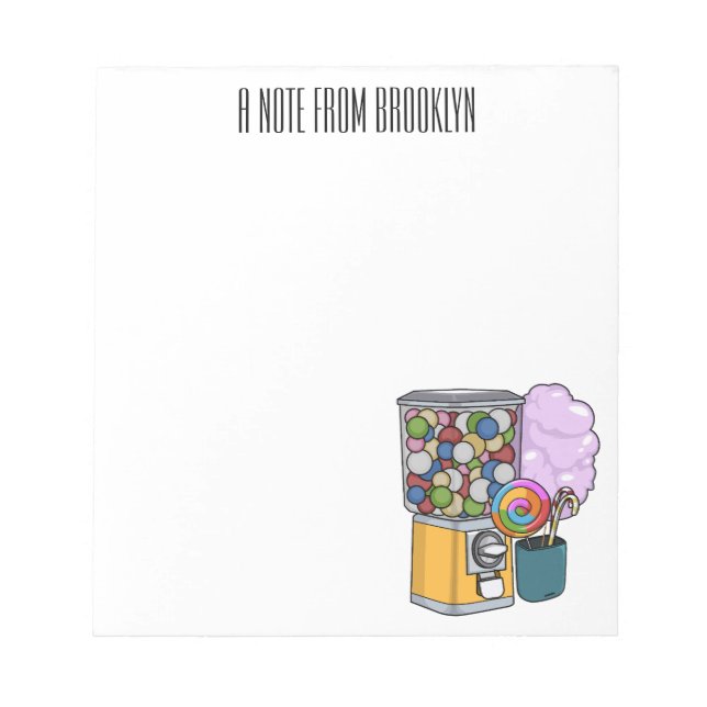 Candy tecknad illustration anteckningsblock (Framsida)