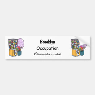 Candy tecknad illustration bildekal