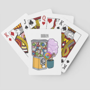 Candy tecknad illustration casinokort