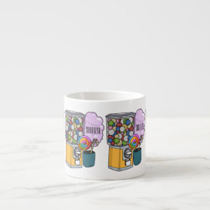 Candy tecknad illustration espressomugg