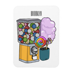 Candy tecknad illustration magnet