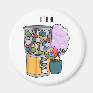 Candy tecknad illustration magnet