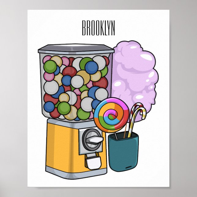 Candy tecknad illustration poster (Framsidan)