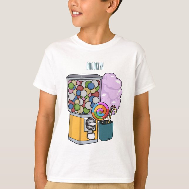 Candy tecknad illustration t shirt (Framsida)