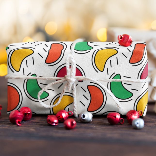 Candy Tecknad Mönster Presentpapper (Candy fruit pattern birthday packing gift wrap,gift wrapping paper,return gift wrap paper,paper gift)