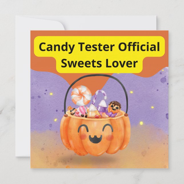 Candy Tester Official Sweets Lover Inbjudningar (Framsida)