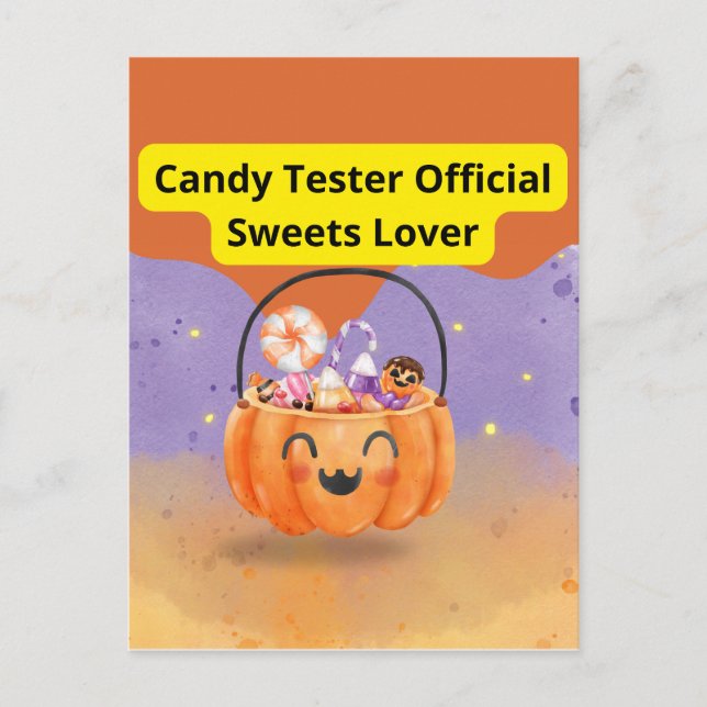 Candy Tester Official Sweets Lover Vykort (Framsida)