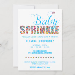 Candy Theme Baby SPRINKLE Shower Boy Inbjudningar
