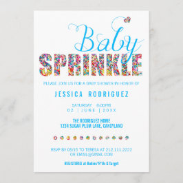 Candy Theme Baby SPRINKLE Shower Boy Inbjudningar