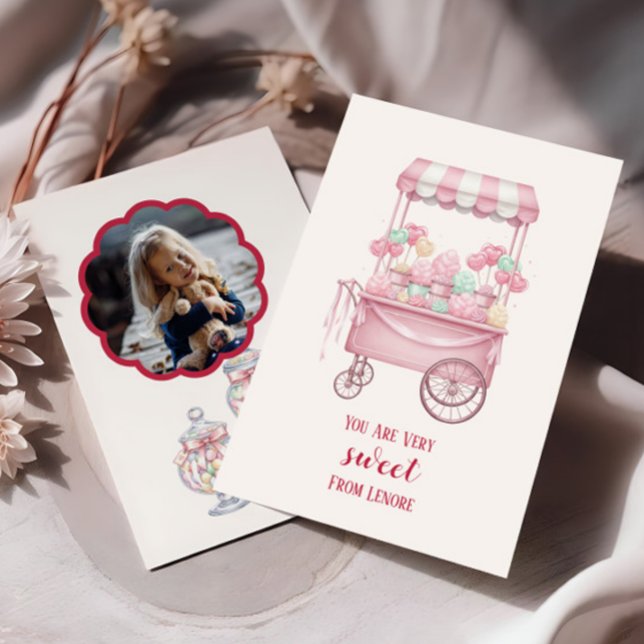 Candy Theme Kids Valentine-kort,  Anteckningskort (Skapare uppladdad)