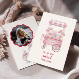 Candy Theme Kids Valentine Photo Card,  Anteckningskort