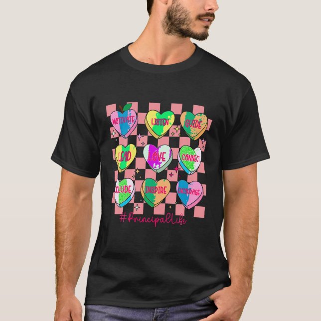 Candy Valentines day School Princ T Shirt (Framsida)