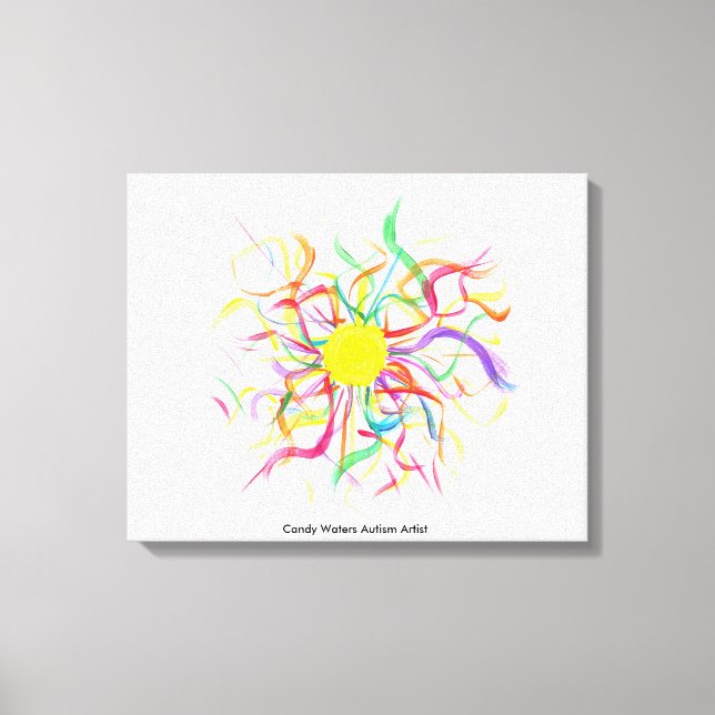 Candy Vatten Autism Artist Canvastryck (Framsida)