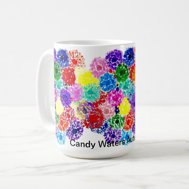 Candy Vatten Autism Artist Coffee Mugg (Framsida vänster)